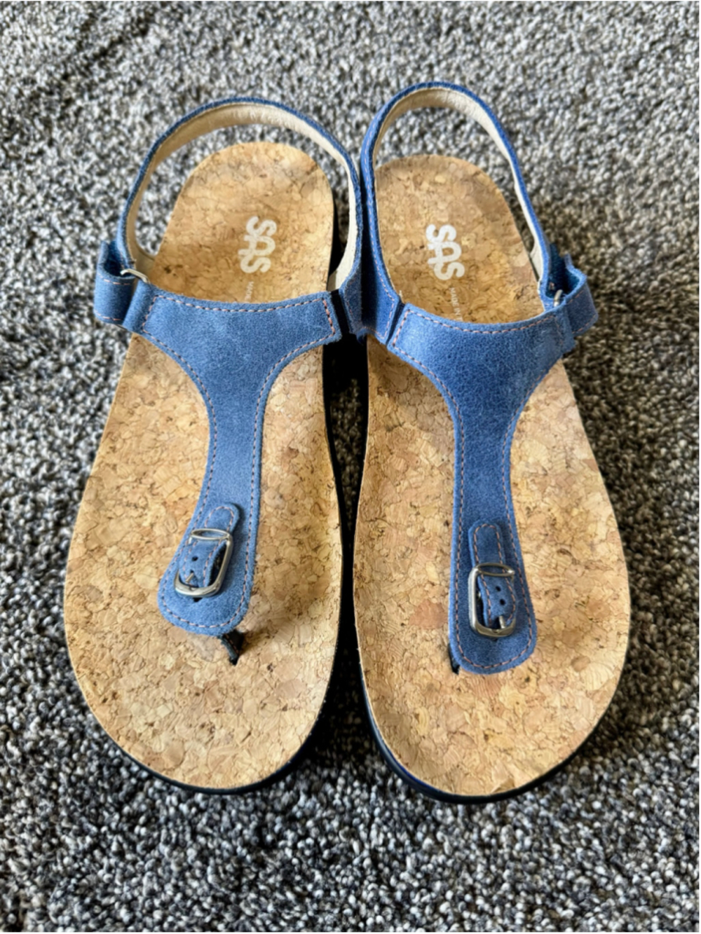 Women's SAS Marina T-Strap Sandal - Blue Size 8